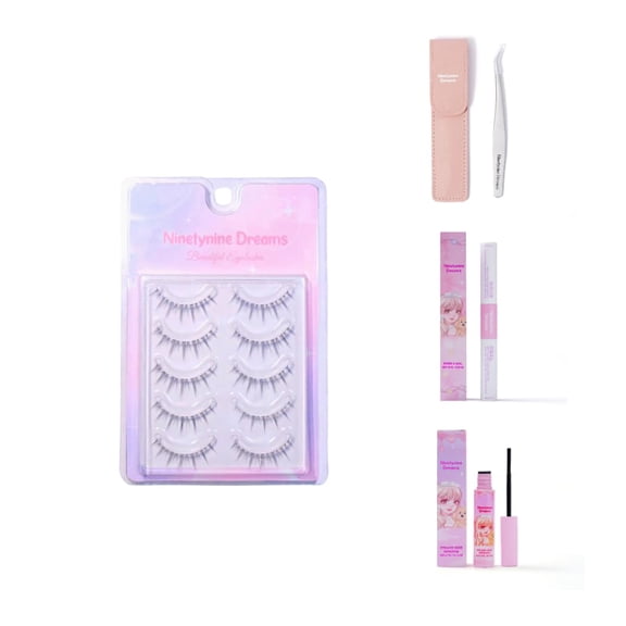 Natural Strip Lashes Manhua Anime Eyelashes  Beginner Friendly Reusable Lash Waterproof Spiky Natural Eyelashes Thin Band  Accessories
