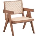 thumbnail image 1 of Natural Style Accent Chair With Wooden Legs For A Peaceful Office Beige And Classic Look, 1 of 5