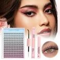 thumbnail image 1 of Natural Style DIY Cluster Eyelash Kit with Makeup Remover Set for False Lashes Application, 1 of 8