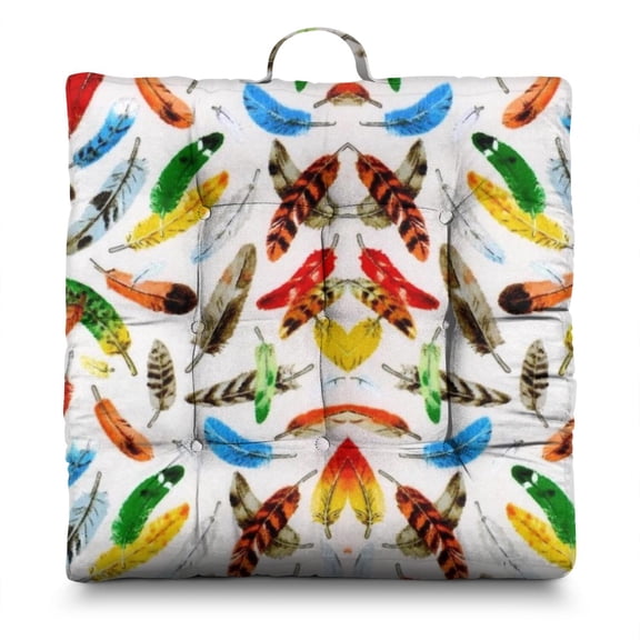 Natural Style Meditation Cushion 22x22 Inch Square Floor Pillow, Earthy Tones, Dutch Velvet for Yoga & Hip Pressure Relief