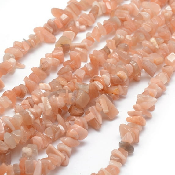 Natural Sunstone Beads Strands Chip 5~8mm Hole: 1mm about 33 inch(84cm)