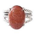 thumbnail image 1 of Natural Sunstone Ring, Fire Sunstone Gemstone Ring, Birthstone, 3 Twisted Bohemian Band, 925 Sterling Silver, Womens Ring, Christmas, Thanksgiving, Handmade, Statement Jewelry, Natural Gemstone Ring, 1 of 7