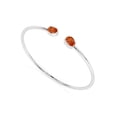 thumbnail image 1 of Natural Sunstone Rough Shape Twister Bangle Bracelet in Sterling Silver for Women, July, August Birthstone Jewelry for Her Birthday, Wedding Anniversary, Christmas, Mothers Day, 1 of 8