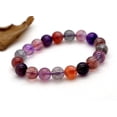 thumbnail image 1 of Natural Super Seven 10mm round Shape smooth Cut Beads Stretchable Bracelet for Men & Women., 1 of 3