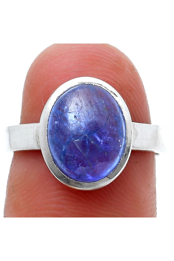Natural Tanzanite Cab 925 Sterling Silver Ring s.7 Jewelry R-1004 SDR229212