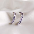thumbnail image 1 of Natural Tanzanite Hoop Earrings, 14K Solid Yellow Gold Hoop Earrings, December Birthstone Earrings, Tanzanite Jewelry, Christmas Present, 1 of 7