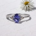 thumbnail image 1 of Natural Tanzanite Ring 925 Sterling Silver Wedding Ring Art Deco Cluster Diamond Jewelry Blue Gemstone Ring Birthday Gift for Her, 1 of 4