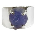 thumbnail image 1 of Natural Tanzanite Ring, Rough Tanzanite Gemstone Ring, December Birthstone, Wide Band, 925 Sterling Silver, Womens Ring, Christmas, Thanksgiving, Handmade, Statement Jewelry, Rough Gemstone Jewelry, 1 of 5