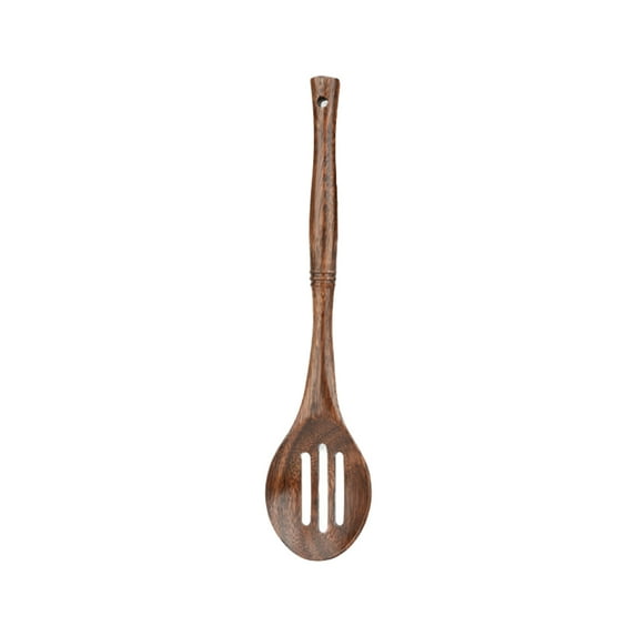 Natural Teak Kitchen Utensils Set - Durable Wooden Cooking Tools, Non-Scratch Heat-Resistant Eco-Friendly Design for Cooking Baking Serving, Comfort Grip Handle 30*6.5cm