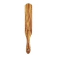 thumbnail image 1 of Natural Teak Wooden Cooking Spatula 10In Heat-Resistant Stir-Fry Tool for Skillets Baking Ergonomic Grip Handle & Easy Clean with Hanging Loop, 1 of 2