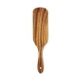 thumbnail image 1 of Natural Teak Wooden Cooking Spatula 10In Heat-Resistant Stir-Fry Tool for Skillets Baking Ergonomic Grip Handle & Easy Clean with Hanging Loop, 1 of 2