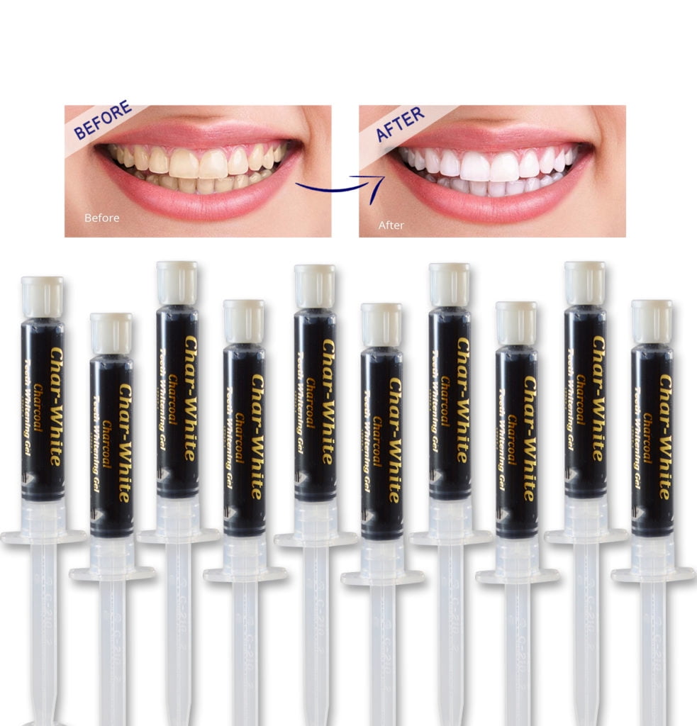 Natural Teeth Whitening Charcoal Gel - Spearmint Flavor - Organic