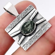 Natural Tektite Rough - Greek 925 Sterling Silver Pendant Jewelry P-1658 SDP156605