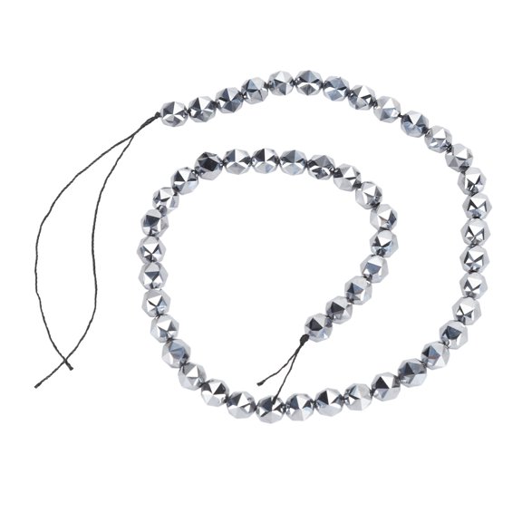 Natural Terahertz Stone Loose Beads Chain for DIY Jewelry Making Relieve Pressure Meditation Concentration 6mm / 0.24 in