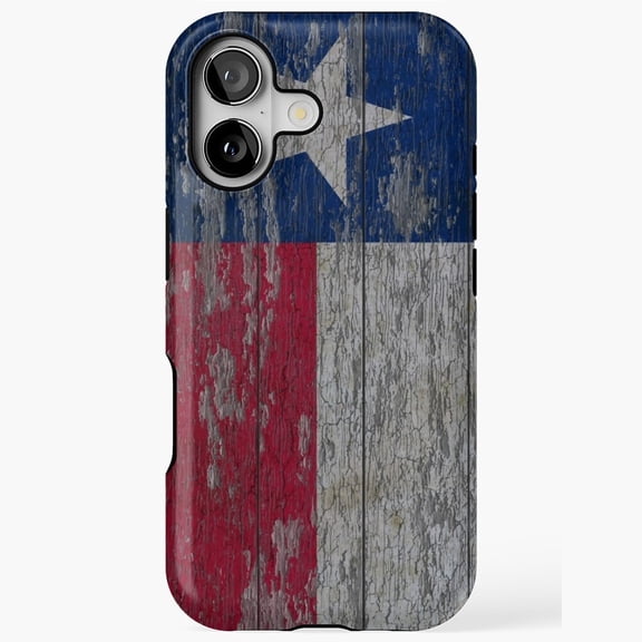 Natural Texas Flag Weathered Timber Art H2214 Durable Unisex iPhone Case for iPhone 17/16/15/14/13/12/11 Pro Max