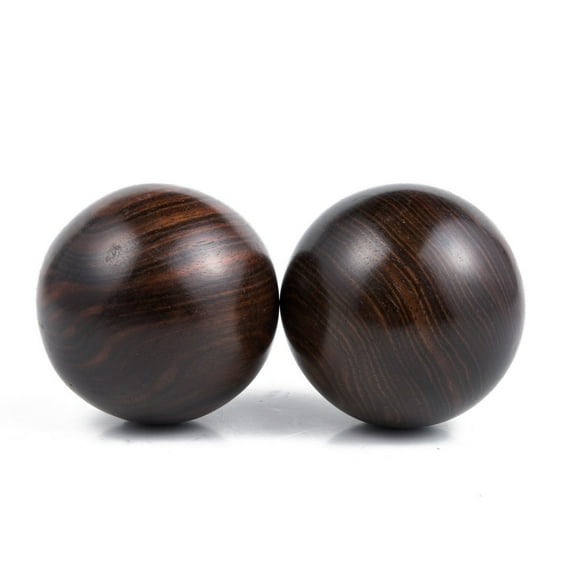 Natural Texture Rosewood Chinese Healthy Exercise Massage Baoding Balls - Dark Brown BAL038