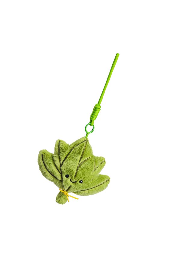 Natural Themed Keychain Faux Maple Pomelo Leaves Lightweight Cotton Comfortable Grip Stylish Accessory
