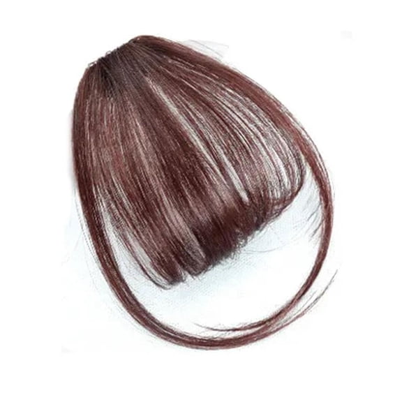 Natural Thin Clip In Front Bangs Hair Extension for Women, High Temperature Silk Fringe False Hair Piece 14cm, Lightweight & Comfortable