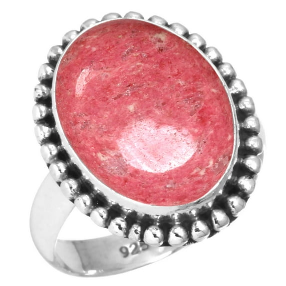 Natural Thulith Women Jewelry 925 Sterling Silver Ring