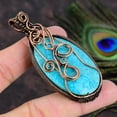 thumbnail image 1 of Natural Tibetan Turquoise Gemstone Copper Wire Wrap Gift Pendant 2.99, 1 of 4