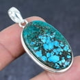 thumbnail image 1 of Natural Tibetan Turquoise Handmade 925 Sterling Silver Pendant 1.97", 1 of 2