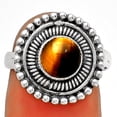 thumbnail image 1 of Natural Tiger Eye - Africa 925 Sterling Silver Ring s.7 Jewelry R-1388 SDR185778, 1 of 5