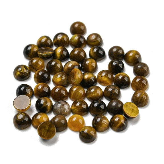Natural Tiger Eye Cabochons Half Round 4x2~2.5mm