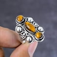 thumbnail image 1 of Natural Tiger Eye Gemstone Handmade 925 Sterling Silver Gift Ring Size 10, 1 of 4