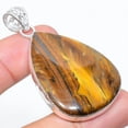 thumbnail image 1 of Natural Tiger Eye Gemstone Handmade 925 Sterling Silver Pendant 2.25", 1 of 1