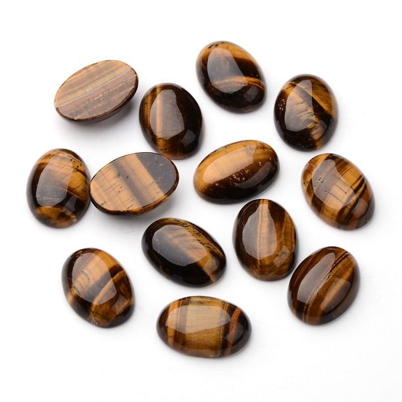 Natural Tiger Eye Oval Cabochons 25x18x8mm