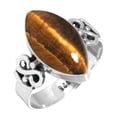 thumbnail image 1 of Natural Tiger Eye Ring 925 Sterling Silver Handmade Jewelry, 1 of 6