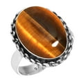 thumbnail image 1 of Natural Tiger Eye Ring 925 Sterling Silver Handmade Jewelry, 1 of 6