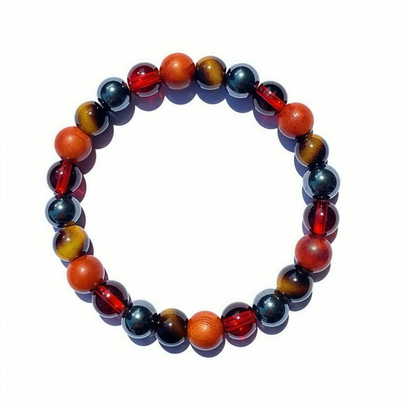Natural Tiger Eye Stone Bracelet - Anxiety Relief & Good Luck Beaded Jewelry - Chakra Balancing Healing Bracelet for Women & Men - Unisex Spiritual Gift