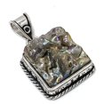 thumbnail image 1 of Natural Titanium Druzy Gemstone 925 Sterling Silver Gift Pendant 1.69", 1 of 2