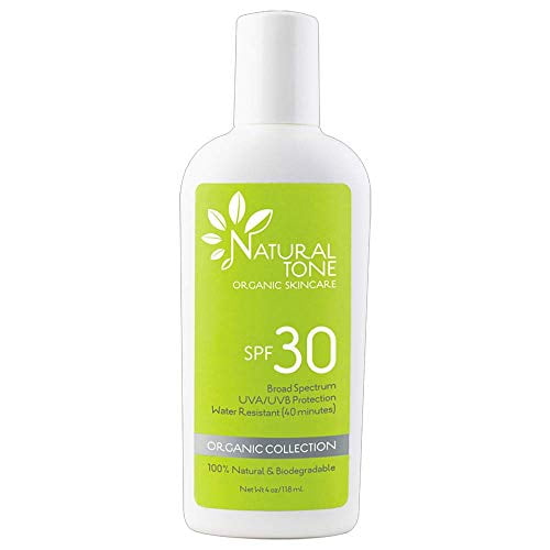 Natural Tone Organic Skincare SPF30 Broad Spectrum Natural Sunscreen 4oz