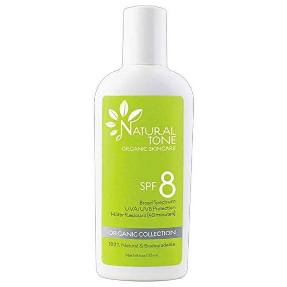 Natural Tone Organic Skincare SPF8 Broad Spectrum Natural Sunscreen 6oz