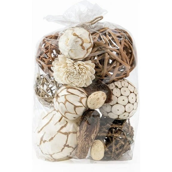 Natural Tones Vase & Bowl Filler Decorative Balls (Natural Orbs)