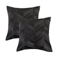 thumbnail image 1 of Natural Torino Chevron Cowhide Pillow | 2-Pack | Black | 18"x18", 1 of 1
