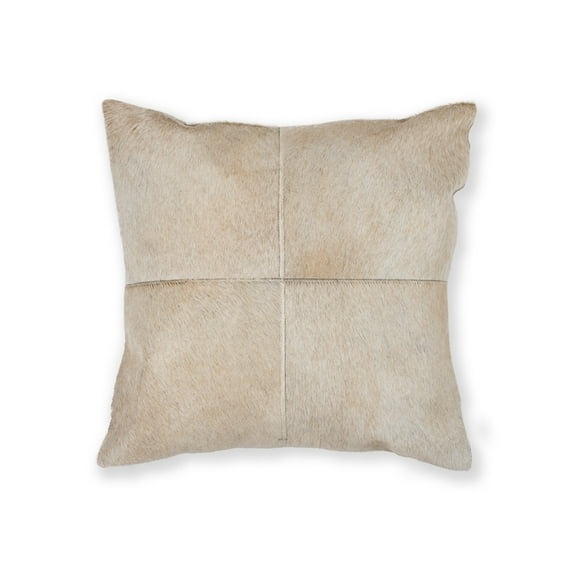 Natural Torino Cowhide Pillow 12x20 Inch Real Leather Accent Pillow