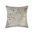 thumbnail image 1 of Natural Torino Geneva Scotland Cowhide Pillow | Natural/gold | 18"x18", 1 of 3