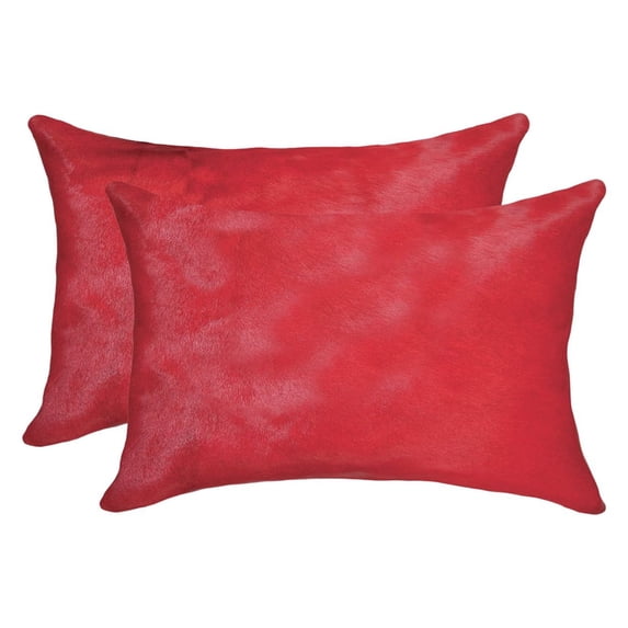 Torino Cowhide Pillow 2-Piece Firecracker 100% Indian Leather