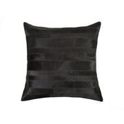 Natural Torino Madrid Cowhide Pillow | Black | 18"x18"