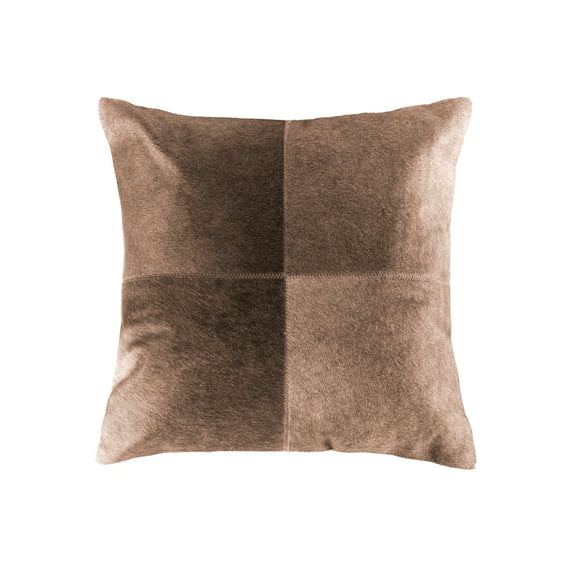 Natural Torino Quattro Cowhide Pillow | Taupe | 18"x18"