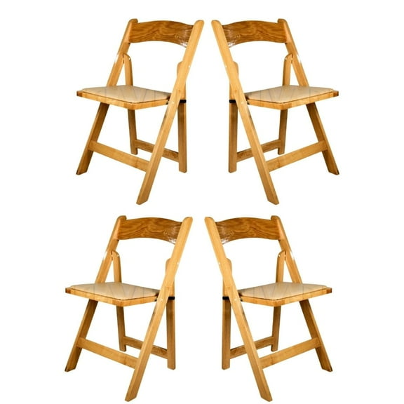Chivari Toughwood Folding Stackable Chairs with Comfortable Padded Seats for Weddings and Formal Events