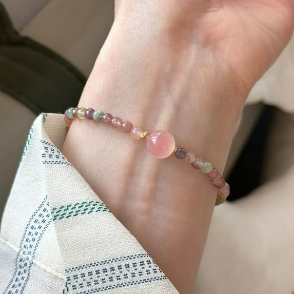 Natural Tourmaline Bracelet String Beads