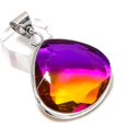 thumbnail image 1 of Natural Tourmaline Gemstone Handmade 925 Sterling Silver Gift Pendant 1.89", 1 of 2