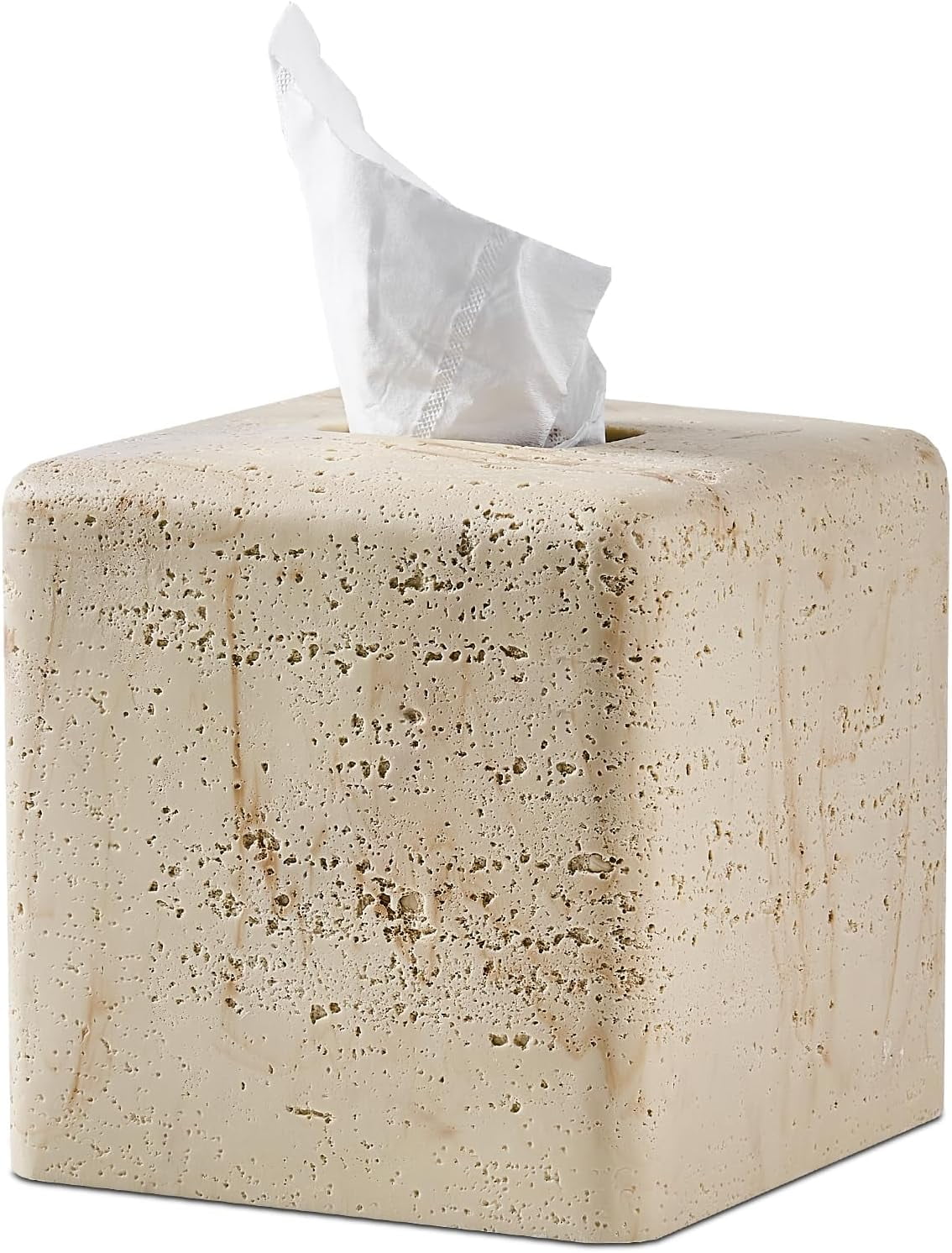 Tissue box in natural travertine main image 0