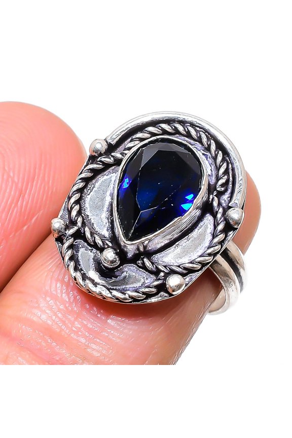 Natural Tree Agate Gemstone 925 Sterling Silver Jewelry Ring Size 7