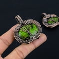 thumbnail image 1 of Natural Tree Of Life Green Labradorite Stone Copper Wire Wrap Pendant 2.2", 1 of 4