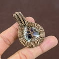 thumbnail image 1 of Natural Tree Of Life Sage Amethyst Gemstone Copper Wire Wrap Pendant 2.17", 1 of 4